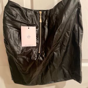 Hello Molly faux leather mini skirt